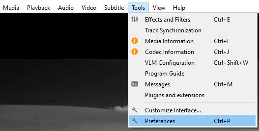 vlc menu