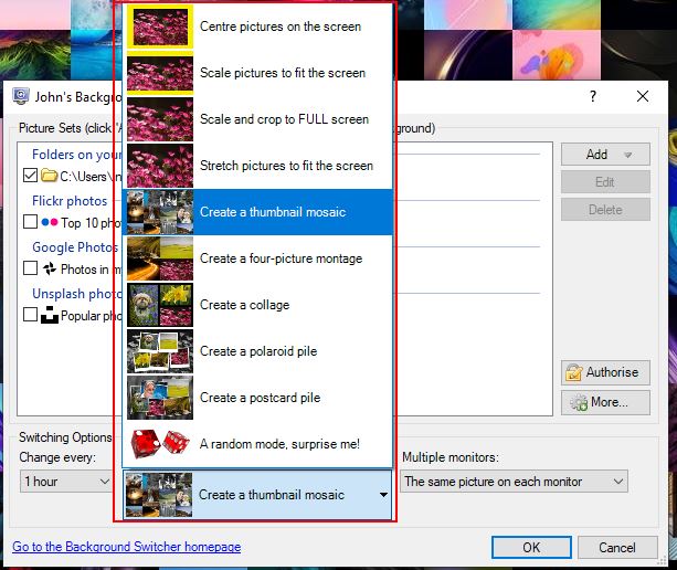 Automatic Wallpaper Changer for Android, Linux & Windows 7 wall apply setting